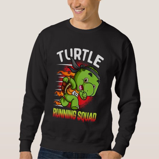 Schildkröten-Lauftrupp   Marathonläufer läuft Tee (Vorderseite)