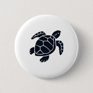Schildkröten-Logo-Emblem Rotwangen-Schmuckschildkr Button