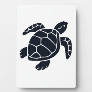 Schildkröten-Logo-Emblem Rotwangen-Schmuckschildkr Fotoplatte