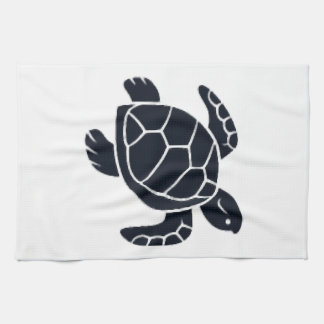 Schildkröten-Logo-Emblem Rotwangen-Schmuckschildkr Geschirrtuch