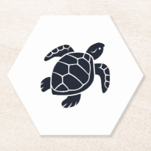 Schildkröten-Logo-Emblem Rotwangen-Schmuckschildkr Untersetzer
