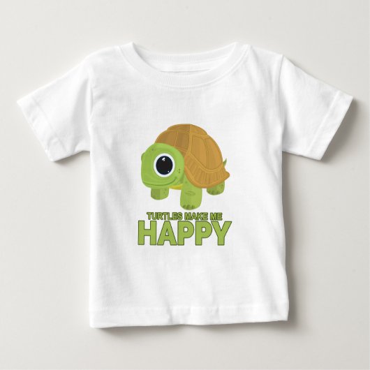 Schildkröten machen mich glücklich baby t-shirt (Vorderseite)