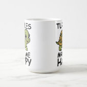Schildkröten machen mich glücklich kaffeetasse (Mittel)