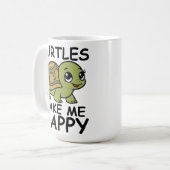 Schildkröten machen mich glücklich kaffeetasse (Vorderseite Links)