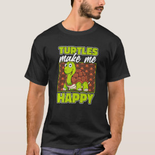 Schildkröten machen mich glücklich Landschildkröte T-Shirt