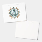 Schildkröten-Mandala-Kunst Ausweis (Vorder- & Rückseite)