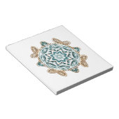 Schildkröten-Mandala-Kunst Notizblock (angewinkelt)