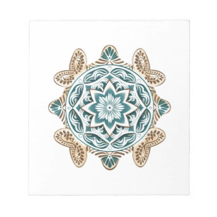 Schildkröten-Mandala-Kunst Notizblock