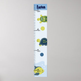 Schildkröten/Meer Lebenswachstumsdiagramm Behalten Poster