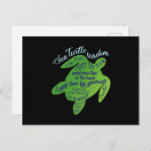 Schildkröten Meeresschildkröten Meereswelt Geschen Postkarte (Vorne/Hinten)