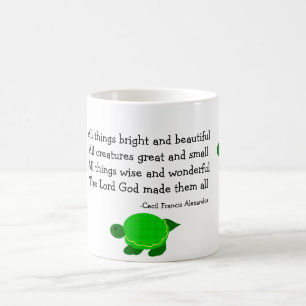Schildkröten mit inspirierendem Zitat Kaffeetasse