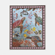 Schildkröten mit Meerestieren