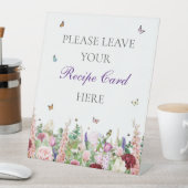 Schildkröten mit Rezept Karte Elegante Blumen und Sockelschild (In Situ)