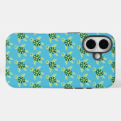 Schildkröten Muster Blau Case-Mate iPhone Hülle (Rückseite (Horizontal))