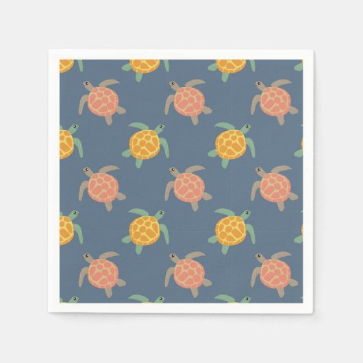 Schildkröten-Papier-Servietten, Geburtstagsfeier f Serviette (Vorderseite)