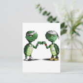 Schildkröten Postkarte (Stehend Vorderseite)