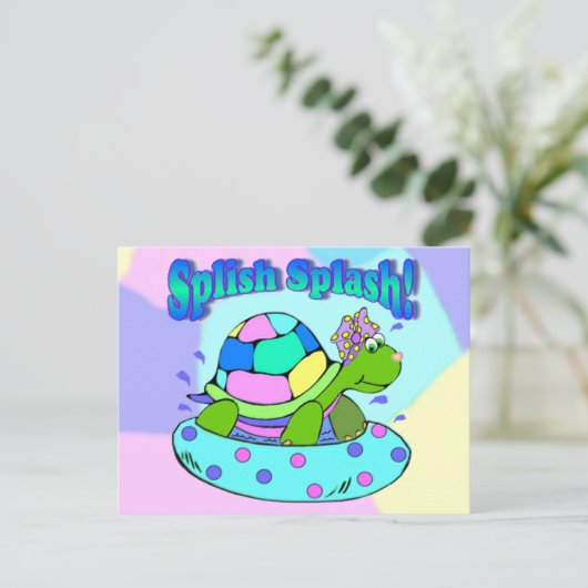 Schildkröten Postkarte (Stehend Vorderseite)