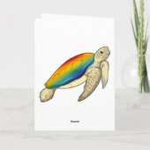 Schildkröten Regenbogen Karte (Rückseite)