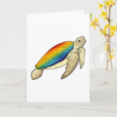 Schildkröten Regenbogen Karte (Gelbe Blume)