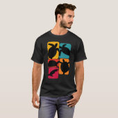 Schildkröten Retro Design T-Shirt (Vorne ganz)