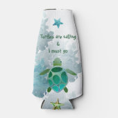 Schildkröten rufen an und sie müssen Aquarellbilde Flaschenkühler (Vorderseite)