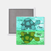 Schildkröten sauber / dreckig magnet (Vorderseite/Rückseite)