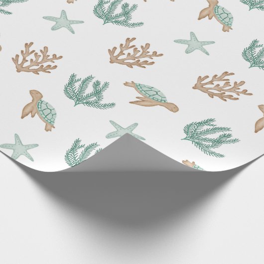 Schildkröten schwimmen geschenkpapier (Ecke)