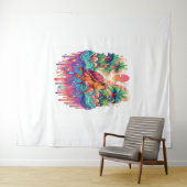 Schildkröten schwimmen im Flüssiggarten. Wandteppich (Beispiel (Horizontal))