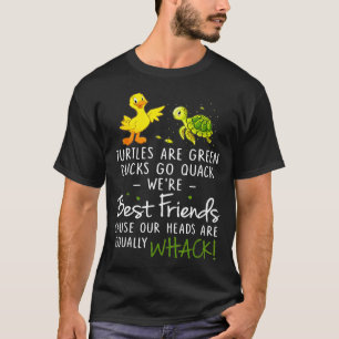 Schildkröten sind grüne Enten gehen quack Freunde T-Shirt