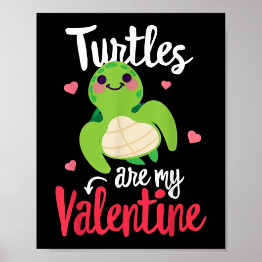 Schildkröten sind mein Valentinstag Funny Valentin Poster (Vorne)