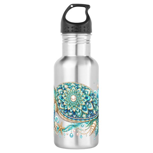 Schildkröten Sommer Edelstahlflasche (Vorderseite)