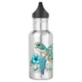Schildkröten Sommer Edelstahlflasche (Links)