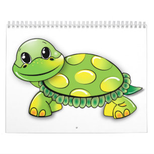Schildkröten & Tortoise Niedlicher Kindergarten ze Kalender