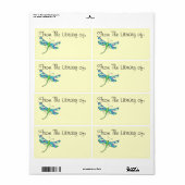 Schildkröten und Dragonfly-Book-Label (Vorne)