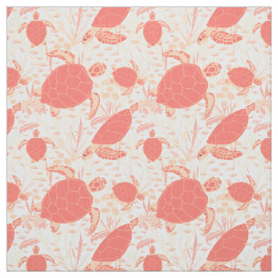 Schildkröten und Fischkorallenriff unter Wasser Mu Stoff