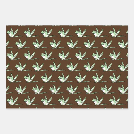 Schildkröten und Frosch Geschenkpapier Set (Vorderseite 2)