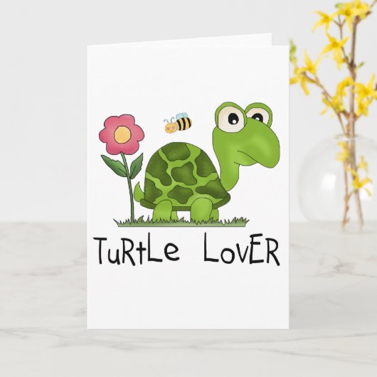 Schildkröten und Geschenke Karte (Gelbe Blume)