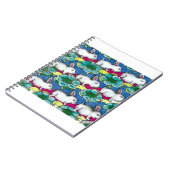 Schildkröten und Häschen Tessellation pattefanart Notizblock (Linke Seite)