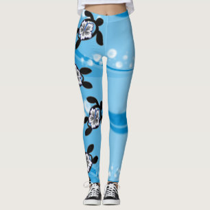 Schildkröten und Hibiskus - Leggings