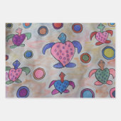 Schildkröten und Kreise Geschenkpapier Set (Vorderseite 3)