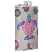 Schildkröten und Kreise Vinyl-Wrapped Flask Flachmann (Rechts)