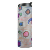 Schildkröten und Kreise Wärmflasche Thermosbecher (Nach links gedreht)