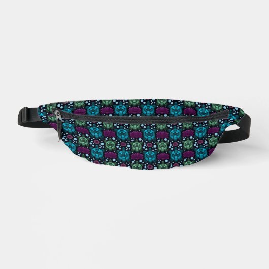 Schildkröten- und Lotusblumen-Muster Bauchtasche (Vorderseite)