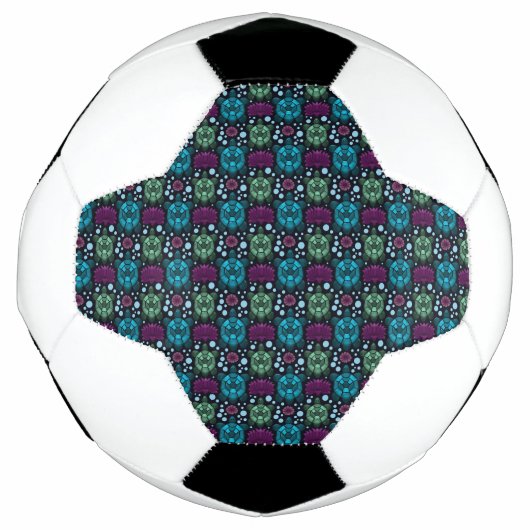 Schildkröten- und Lotusblumen-Muster Fußball (Vorderseite)