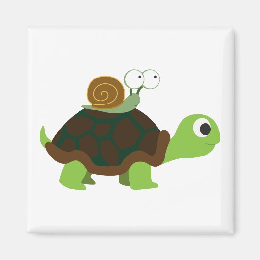 Schildkröten und Schnecken Magnet (Vorne)