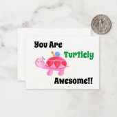 Schildkröten und Schnecken Phantastisch Valentine Mitteilungskarte (Vorderseite/Rückseite Beispiel)