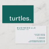 Schildkröten. Visitenkarte (Vorne/Hinten)