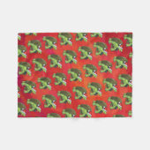 Schildkröten-Weihnachten auf Rot Fleecedecke (Vorderseite (Horizontal))