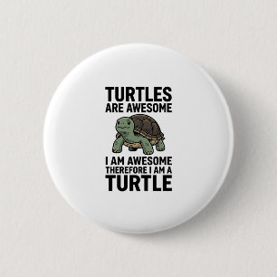 Schildkröten-Zitat Vintage-Gravur-Vektor-T-Shirt-D Button