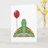 Schildkrötenballon Karte (Gelbe Blume)